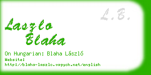 laszlo blaha business card